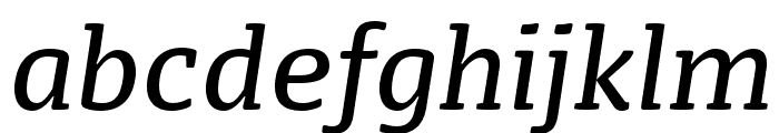 FP Dancer Serif Book Italic Font LOWERCASE