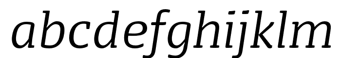 FP Dancer Serif Light Italic Font LOWERCASE