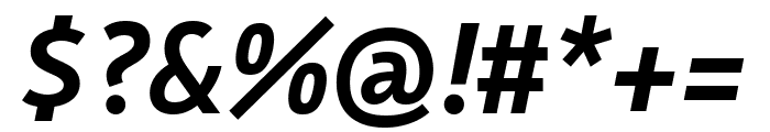 Facit Semibold Italic Font OTHER CHARS