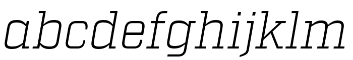 Factoria Light Italic Font LOWERCASE