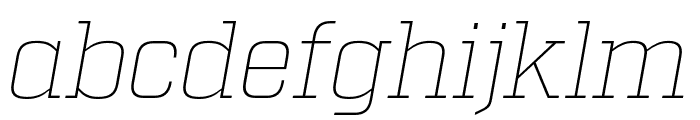 Factoria Thin Italic Font LOWERCASE
