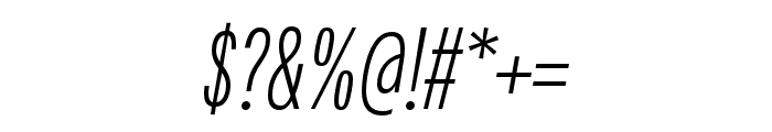 Fairweather Light Italic Font OTHER CHARS