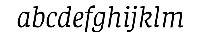 Faustina Light Italic Font LOWERCASE