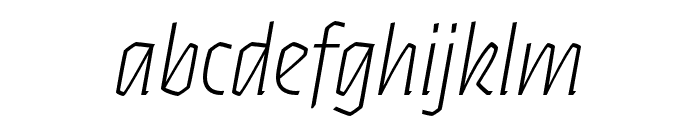 Ferryman Thin Italic Font LOWERCASE