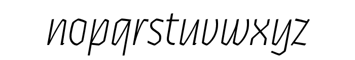 Ferryman Thin Italic Font LOWERCASE