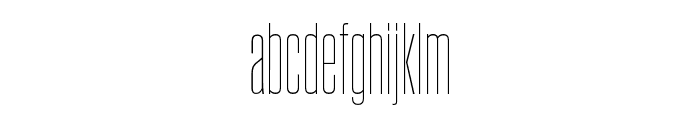 Field Gothic No.10 XLight XXXCond Font LOWERCASE