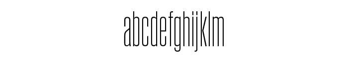 Field Gothic No.11 Light XXXCond Font LOWERCASE