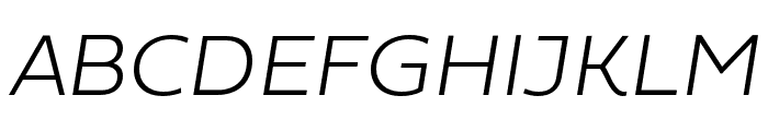 Fieldwork Italic Thin Font UPPERCASE