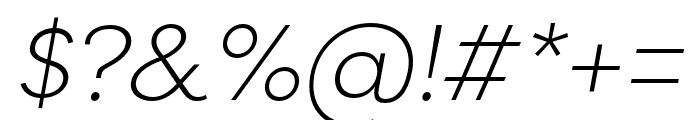 Filson Pro Light Italic Font OTHER CHARS