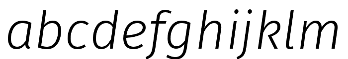 Fira Sans Compressed Eight Italic Font LOWERCASE