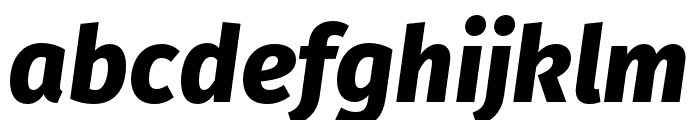 Fira Sans Compressed ExtraBold Italic Font LOWERCASE