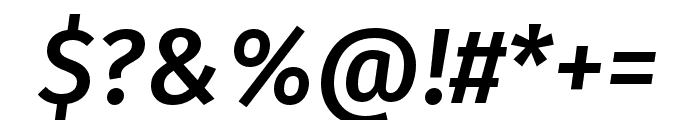 Fira Sans Compressed Medium Italic Font OTHER CHARS