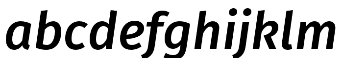 Fira Sans Compressed Medium Italic Font LOWERCASE