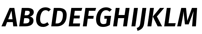 Fira Sans Compressed SemiBold Italic Font UPPERCASE