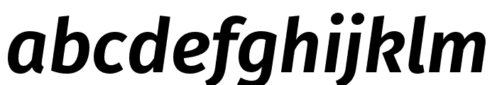 Fira Sans Compressed SemiBold Italic Font LOWERCASE