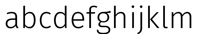 Fira Sans Condensed Eight Font LOWERCASE