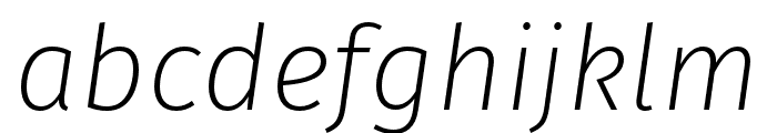 Fira Sans Condensed Four Italic Font LOWERCASE