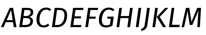 Fira Sans Condensed Medium Italic Font UPPERCASE