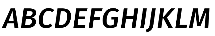 Fira Sans Condensed Semibold Italic Font UPPERCASE