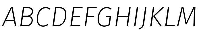 Fira Sans ExtraLight Italic Font UPPERCASE