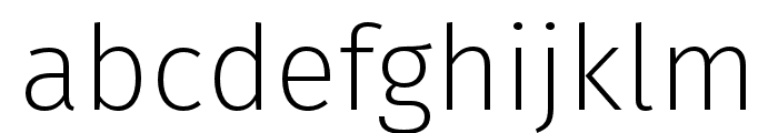 Fira Sans ExtraLight Font LOWERCASE