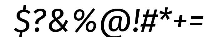 Fira Sans Italic Font OTHER CHARS