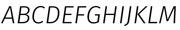 Fira Sans Light Italic Font UPPERCASE