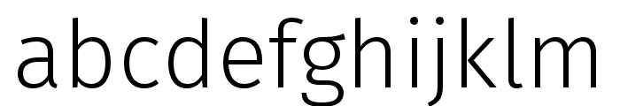 Fira Sans Light Font LOWERCASE