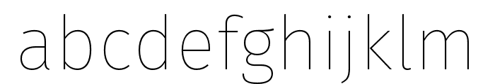 Fira Sans Thin Font LOWERCASE