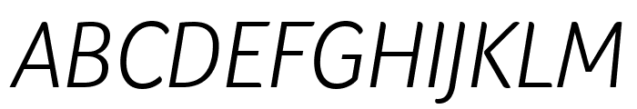 Foco Light Italic Font UPPERCASE