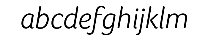 Foco Light Italic Font LOWERCASE