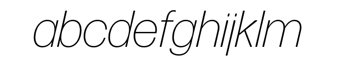 Forma DJR Deck Extra Light Italic Font LOWERCASE