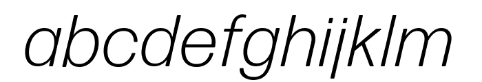 Forma DJR Micro Light Italic Font LOWERCASE