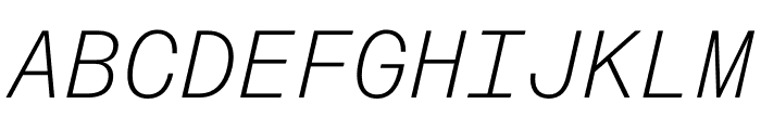 Forma Djr Mono Italic Font UPPERCASE