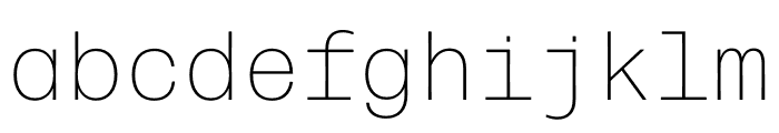 Forma Djr Mono Light Font LOWERCASE