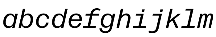 Forma Djr Mono Medium Italic Font LOWERCASE