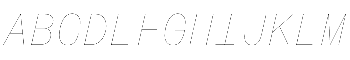 Forma Djr Mono Thin Italic Font UPPERCASE