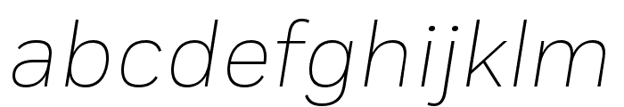 Fort Cond Extralight Italic Font LOWERCASE