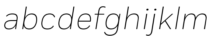 Fort Extralight Italic Font LOWERCASE