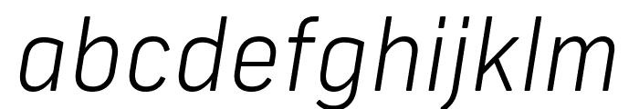 Frank New Light Italic Font LOWERCASE