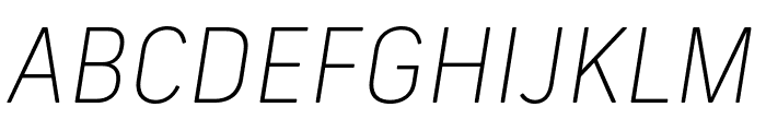 Frank New Thin Italic Font UPPERCASE