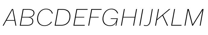 Franklin Gothic ATF Thin Italic Font UPPERCASE