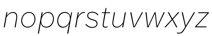 Franklin Gothic ATF Thin Italic Font LOWERCASE
