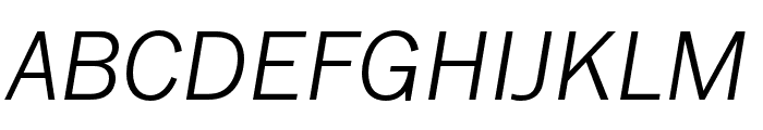 FranklinGothic URW Light Italic Font UPPERCASE