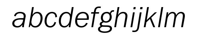 FranklinGothic URW Light Italic Font LOWERCASE