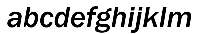 FranklinGothic URW Medium Italic Font LOWERCASE