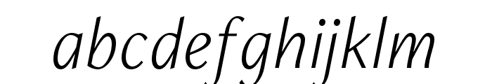 FreightNeo Pro Light Italic Font LOWERCASE