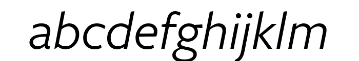 FreightSans Pro Book Italic Font LOWERCASE
