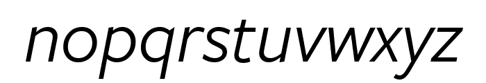 FreightSans Pro Book Italic Font LOWERCASE