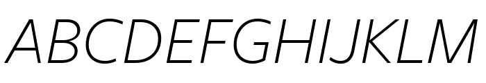 FreightSans Pro Light Italic Font UPPERCASE